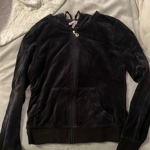 Velvet juicy couture black zip up hoodie
